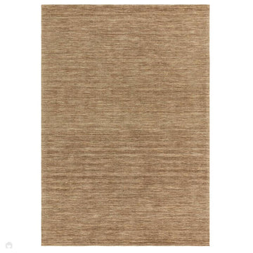 Hazy Modern Plain Ribbed Distressed Textured Hand-Woven Durable Cut & Loop Wool-Blend Flatweave Honey Rug-Asiatic Carpets-Rug Love - The Most Loved Rug Store